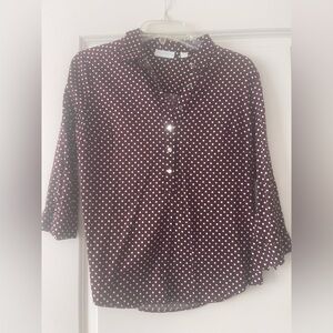 Women’s New York & Company Maroon Polka Dot Skirt - Size S